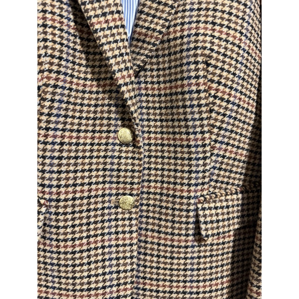 J.Crew Herringbone Wool-Blend Schoolboy Blazer Light Khaki/Brick Women's Size 12 - Picture 11 of 13